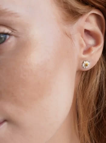 925 Sterling Silver Daisy Flower Earrings