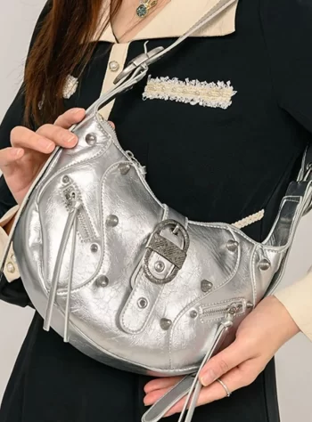 Jade Vegan Leather Shoulder Bag