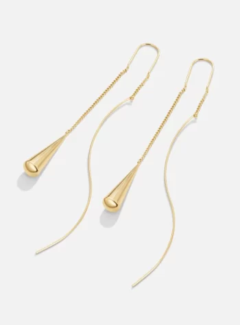 Golden Teardrop Tassel Earrings