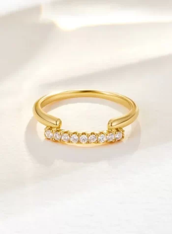 Elise Crystal Gold Ring