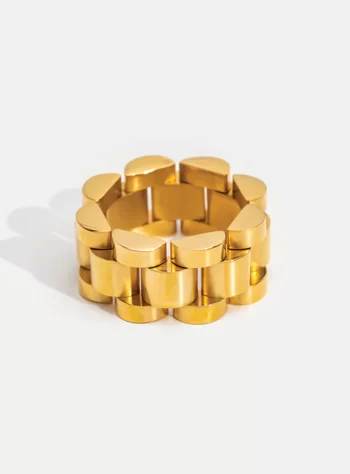 Chunky Gold Chain Ring