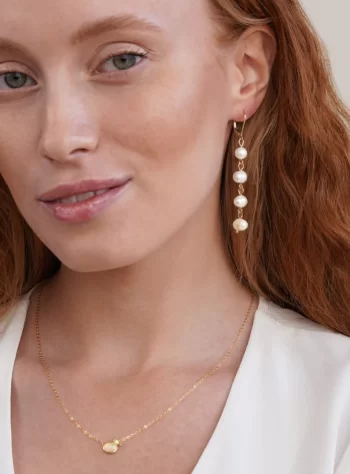 Golden Freshwater Pearl Earrings