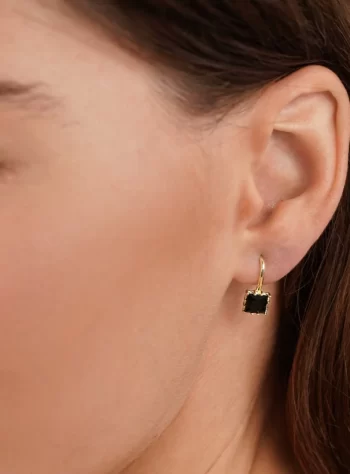 Piper Black Crystal Drop Earrings