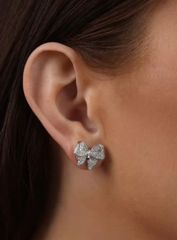 925 Sterling Silver Bow Earrings