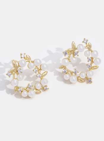 Pearl & Crystal Wreath Earrings