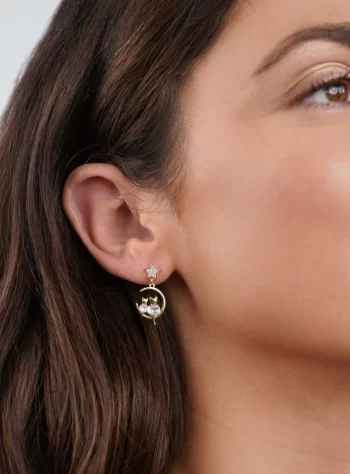 Cat & Moon Earrings