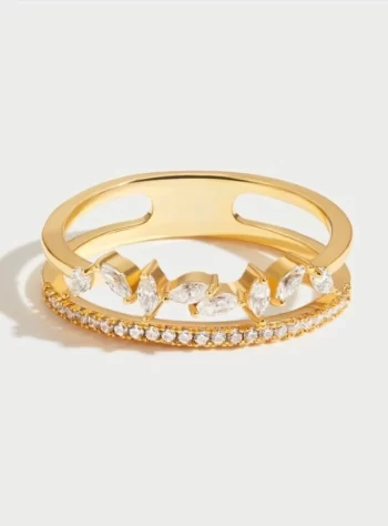 18K Gold Mia Crystal Ring