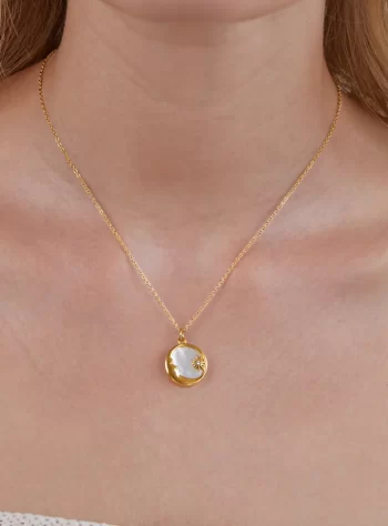 'Dreaming in the Clouds' Moon & Star Necklace